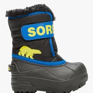 Sorel Black and Blue Kids' Winter Boots